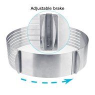 C-xuan 6-8 Inch Round Cake Pans Stainless Steel Adjustable Cake Layer Cutter Slicer Slicing Bakeware Cake (Silver) N2