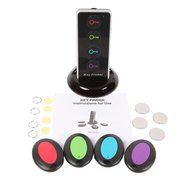ETvalley Wireless Key Item Finder Locator with LED Flashlight and Remote Base 1 RF Transmitter 4 Receiver for...