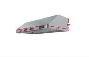 Professional 30" 900 CFM Ducted Under Cabinet Range Hood N5