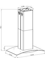 AKDY New 36" European Style Island Mount Stainless Steel Glass Range Hood Vent Touch Control AZ-H603B-90