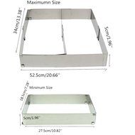 New Stainless Steel Adjustable Rectangle Scalable Mousse Cake Ring Baking Mold N2
