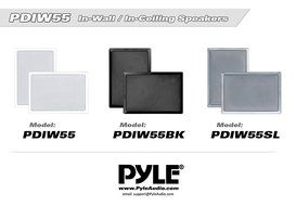 PyleHome PDIW65BK In-Wall / In-Ceiling 6.5-Inch Stereo Speakers, 2-Way, Flush Mount, Black (Pair) N10