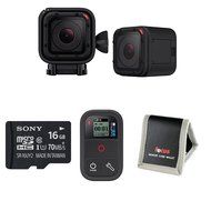 GoPro HERO4 Session + Sony 16GB Memory Card + GoPro Smart Remote + Focus FC-MC3A Memory Card Wallet N2