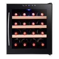 AKDY&reg; 16 Bottles Quite Double Paned Glass Door Single Zone Thermoelectric Freestanding Wine Cooler Chiller Refrigerator... N6