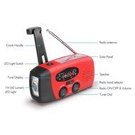 EpochAir Emergency Solar Hand Crank Self Powered AM/FM/NOAA Weather Radio, LED Flashlight, Smart Phone Charger... N11