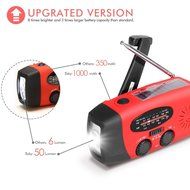 EpochAir Emergency Solar Hand Crank Self Powered AM/FM/NOAA Weather Radio, LED Flashlight, Smart Phone Charger... N12