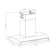 AKDY&reg; 30" Kitchen Wall Mount Wall Mount LED Touch Control Panel Baffle Filters Range Hood N4