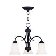 Livex Lighting 6474-04 Ridgedale 3-Light Convertible Chain Hang/Ceiling Mount, Black by Livex Lighting