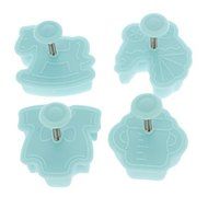 Sher Cookie Cutter Plunger Cutter Pie Crust Mold Biscuit Baby Set (4pcs/set) N2