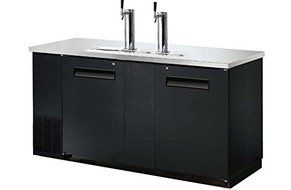 UDD-24-60 Black Kegerator / Beer Dispenser - (2) 1/2 Keg Capacity