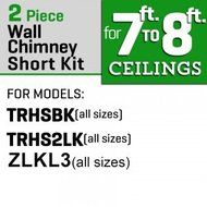 ZLINE 2-12 in. Short Chimney Pieces for 7 ft. to 8 ft. Ceilings N3
