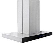 AKDY AIR27PS336 36" Island Mount Ducted Range Hood with 870 CFM Motor 3 Speed Fan Levels Ultra Quiet Operation... N2