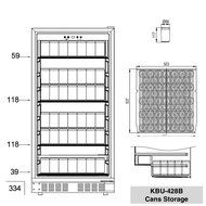 9.53CF ( 270L ) BEVERAGE REFRIGERATOR GLASS DOOR WITH SEAMLESS STAINLESS STEEL TRIM N3
