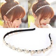 Women&#039;s Korean Pearls Clip Hairbands Wedding Fashion Headband Hair Accessories