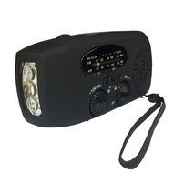 EpochAir Emergency Solar Hand Crank Self Powered AM/FM/NOAA Weather Radio, LED Flashlight, Smart Phone Charger... N19
