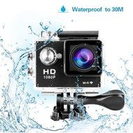 Yuntab W9 Wifi 12mp 170 Degree 1080p 2 inch LCD Digital Waterproof Car Bike Helmet Sports Action Camera Set (Black) N2