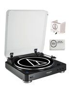 Audio-Technica Bluetooth Wireless Belt-Drive Stereo Black Turntable AT-LP60BK-BT with EXTRA! ATN3600L Replacement...