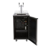Nostalgia KRS6100SS 6.1 Cubic-Foot Full Size Double Tap Stainless Steel Draft Beer Dispenser N8