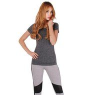 GU Angqi Women Sports T-Shirt Tee Athletic Neck Quick Dry Gym Yoga Running N15