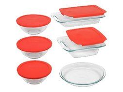 Pyrex Easy Grab 11-Piece Glass Bakeware and Food Storage Set