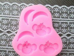 The Best U Want Cute little cartoon monkey cute fashion silicone cake mold DIY holiday gift chocolate biscuit... N2