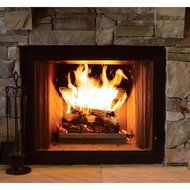 Earth's Flame Stainless Steel Wood-Burning Fireplace Grate/Insert, Model# EF36SS
