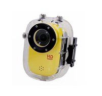 FULL Portable Sports Waterproof Camera Video Camera Action Camcorder (Yellow)+ A Keychain