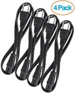 Aurum Cables UL Approved 3 Feet Slot Power Cord ,2 Prong Figure 8 Power Cord Non Polarized Power Cable NEMA 1-... N2