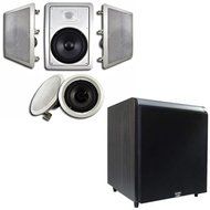 Acoustic Audio HT-85 In-Wall/Ceiling 5.1 Home Theater 8" Speakers and 10" Powered Sub HT-85-HD10B N2