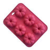 Cherryard 6-Cavity Pumpkin Flower Silicone Pop Molds for Making Candy,Chocolate,Cake and More,Home Baking Tools