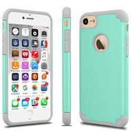 iPhone 7 Case, [4.7 Inch] HLCT Slim Fit Thin, Soft Interior Silicone Bumper &amp; Hard PC Back, Shock-Absorption Hybrid... N20