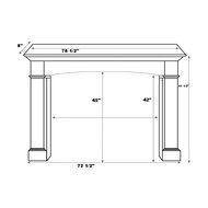 Pearl Mantels Vance Wood Fireplace Mantel Surround N2