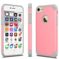 iPhone 7 Case, [4.7 Inch] HLCT Slim Fit Thin, Soft Interior Silicone Bumper &amp; Hard PC Back, Shock-Absorption Hybrid... N22
