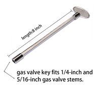 Onlyfire Products Handle Replacement Gas Valve Key for 1/4" and 5/16" Turn Ball Valve ,3",Chrome
