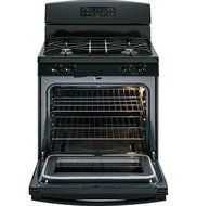 GE JGB640DEFBB 30" Black Gas Sealed Burner Range N5