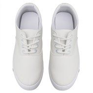 Spritech(TM) Women&#039;s Girls Fashion Casual Comfy Fabric Lace-up Flat Canvas Shoes White N2