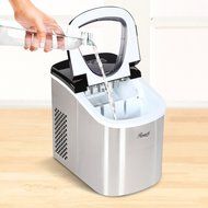 Rosewill Stainless Steel Portable Ice Maker 26.5 lb Per Day, RHIM-15001, White Top N10