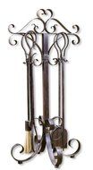 Old World Iron Fireplace Tool Set