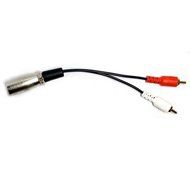 Yeworth 0.15m 6inch XLR Y Splitter Patch Cable, 1 XLR Male to 2 RCA Male Stereo Plug Adapter Cable N11