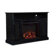 Media Electric Fireplace in Black Finish