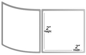 1 Inch Core - 2 x 2 Zebra Compatible Direct Thermal Labels 4 Rolls for Zebra Desktop Printer GC420d GC420t GK420d...