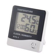 uxcell Indoor Digital LCD Time Display Alarm Clock Temperature Humidity Meter Thermometer Hygrometer