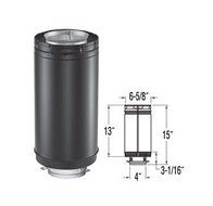 DuraVent 46DVA-ADP 4" x 6-5/8" Inner Diameter - DirectVent Pro Direct Vent Pipe, Black