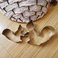 Sher Cartoon Squirrel Mom and Son Shape Cookie Cutters, Fuirt Cut Moulds, Stainless Steel N2