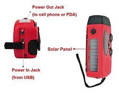 Emergency Solar Dynamo Powered Radio Hand Crank AM/FM 3 LED Flashlight Phone Charger power cords cell phones iG... N5