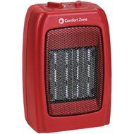 Comfort Zone Red Ceramic Adjustable Thermostat Electric Heater