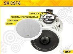 SKP Pro Audio SK-CST6 In-Wall | Ceiling Speaker (60W) N3
