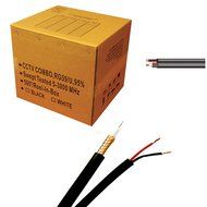 Five Star Cable UL Litsted RG59 Siamese 500 ft. Coaxial CCTV Cable - Combo 20 AWG Solid Copper RG59 + 18/2 18AWG... N3