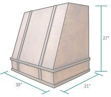 Copper Best H11 302127L Wall Mount Range Hood, Made of Heavy Gauge Virgin Copper N4