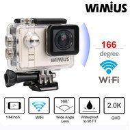 WiMiUS&reg; Waterproof Action Camera 16MP 2K WiFi Sports Camera Ambarella Built-in WiFi Helmet Cam HD Camcorder N14